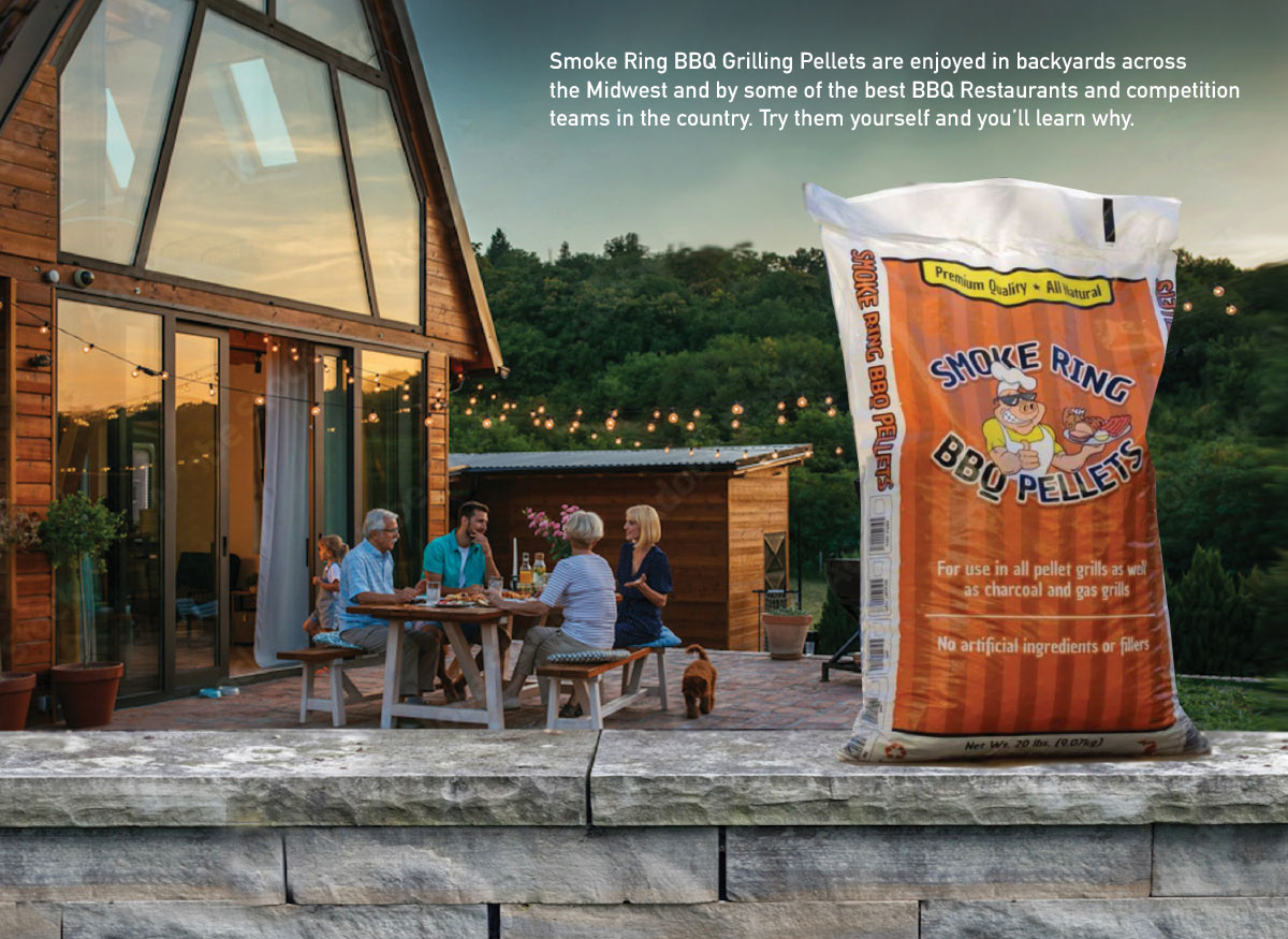 Smoke Ring BBQ Grilling Pellets are enjoyed in backyards across the Midwest and by some of the best BBQ Restaurants and competition teams in the country. Try them yourself and you’ll learn why.